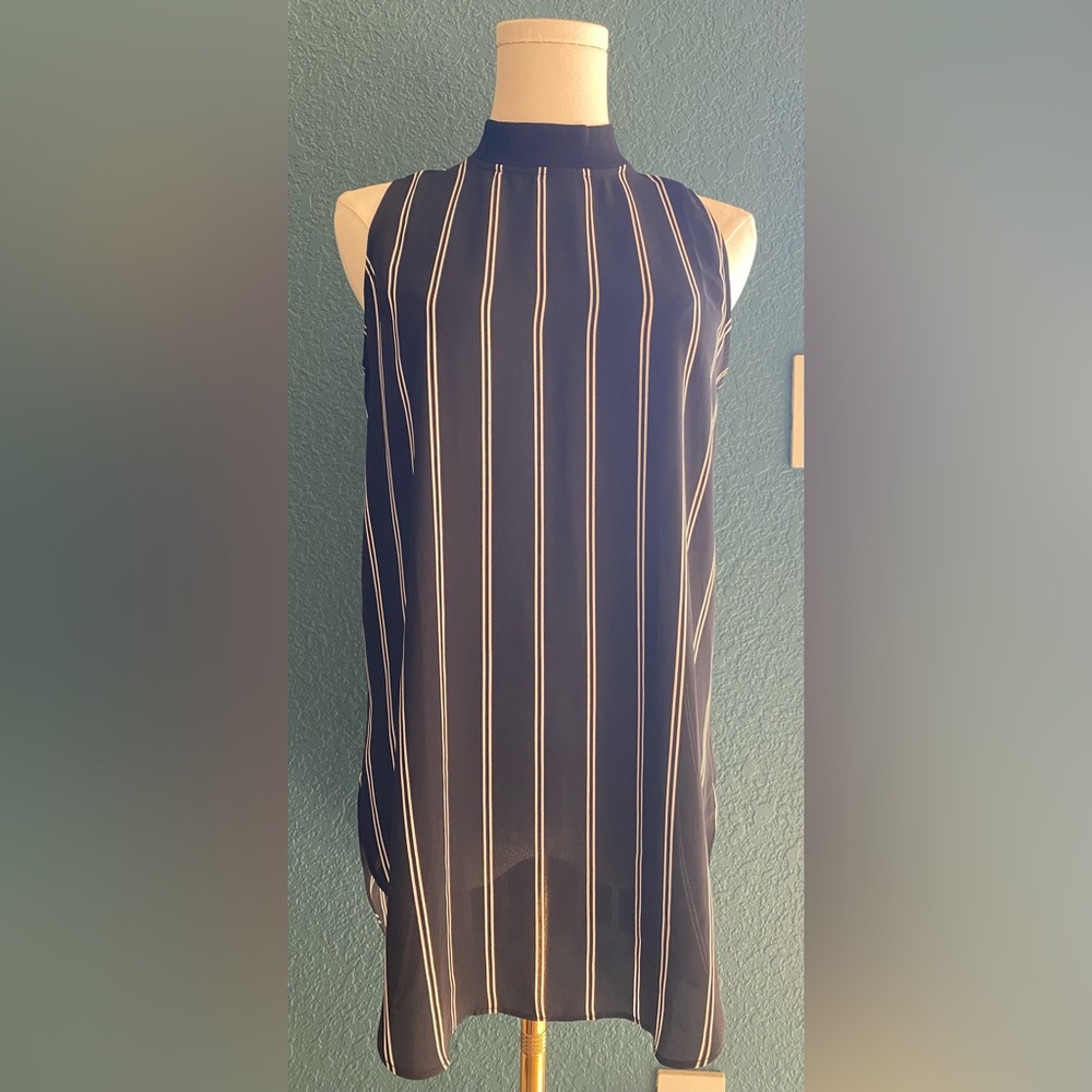 Loft sleeveless striped blouse XS